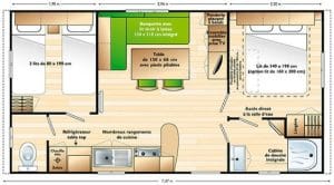 Camping Le Sellig : Plan Mh 6pl 576x319